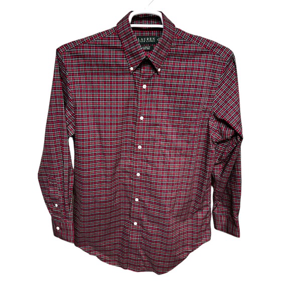 Lauren Ralph Lauren‎ Men’s Button Down 16” Plaid - Picture 1 of 4